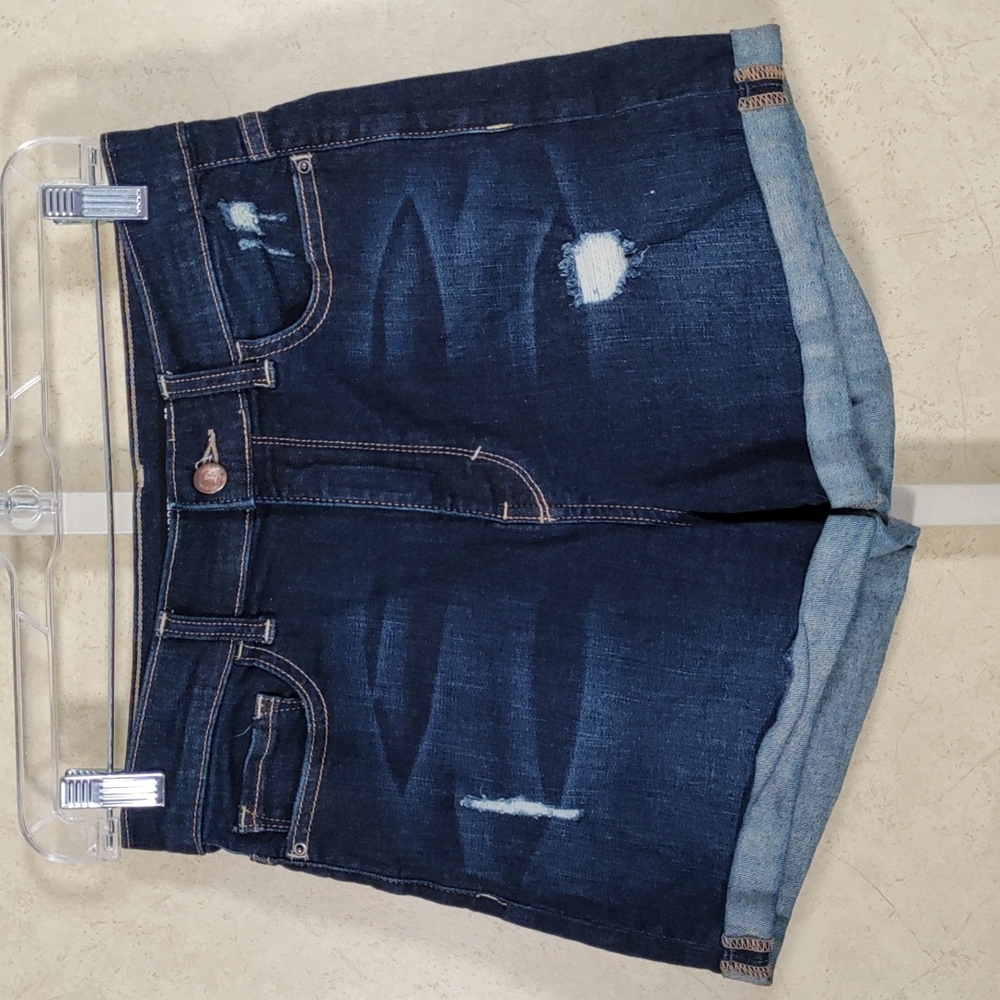 2/$10 05103 Harper dark wash distressed denim shorts 28